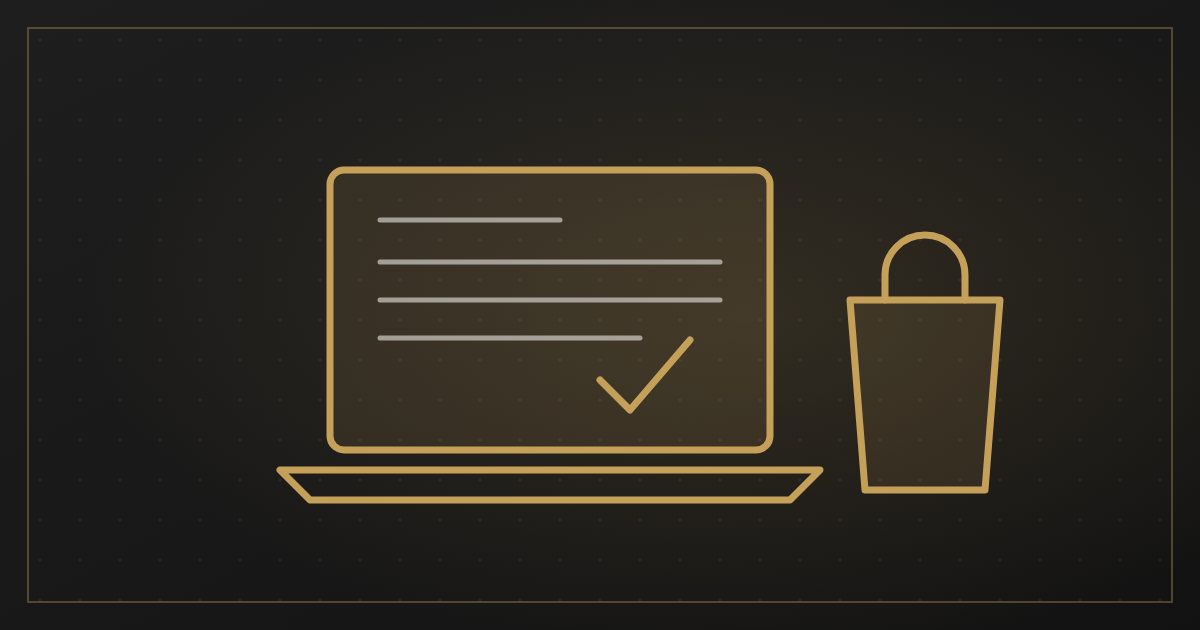 Illustration of an online complaint form on a laptop beside a shopping bag